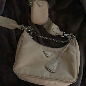 Authentic Prada bag nude in good condition